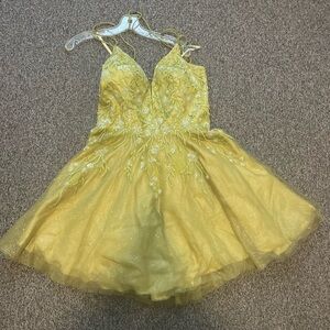 Amazon Yellow Backless Dress